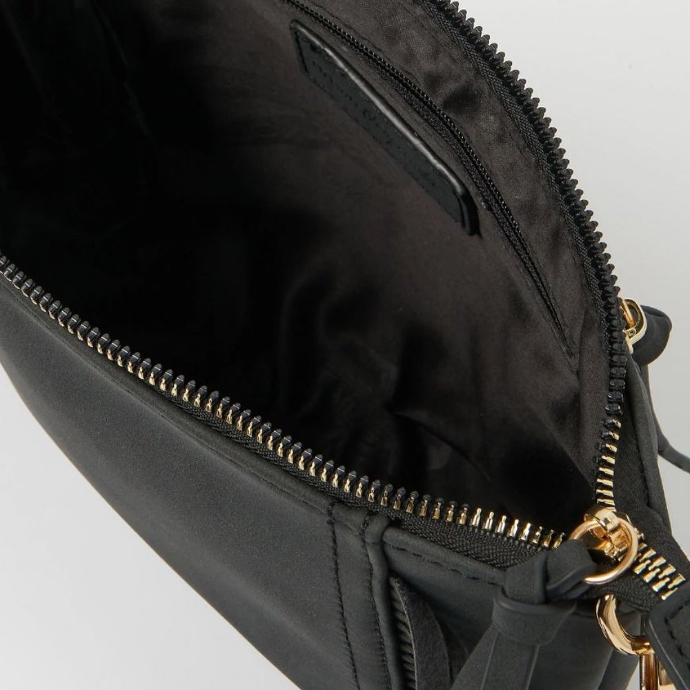 URBAN ORIGINALS Fringe Baby leather-suede women's crossbody bag + Dust bag BLACK - Picture 6 of 8